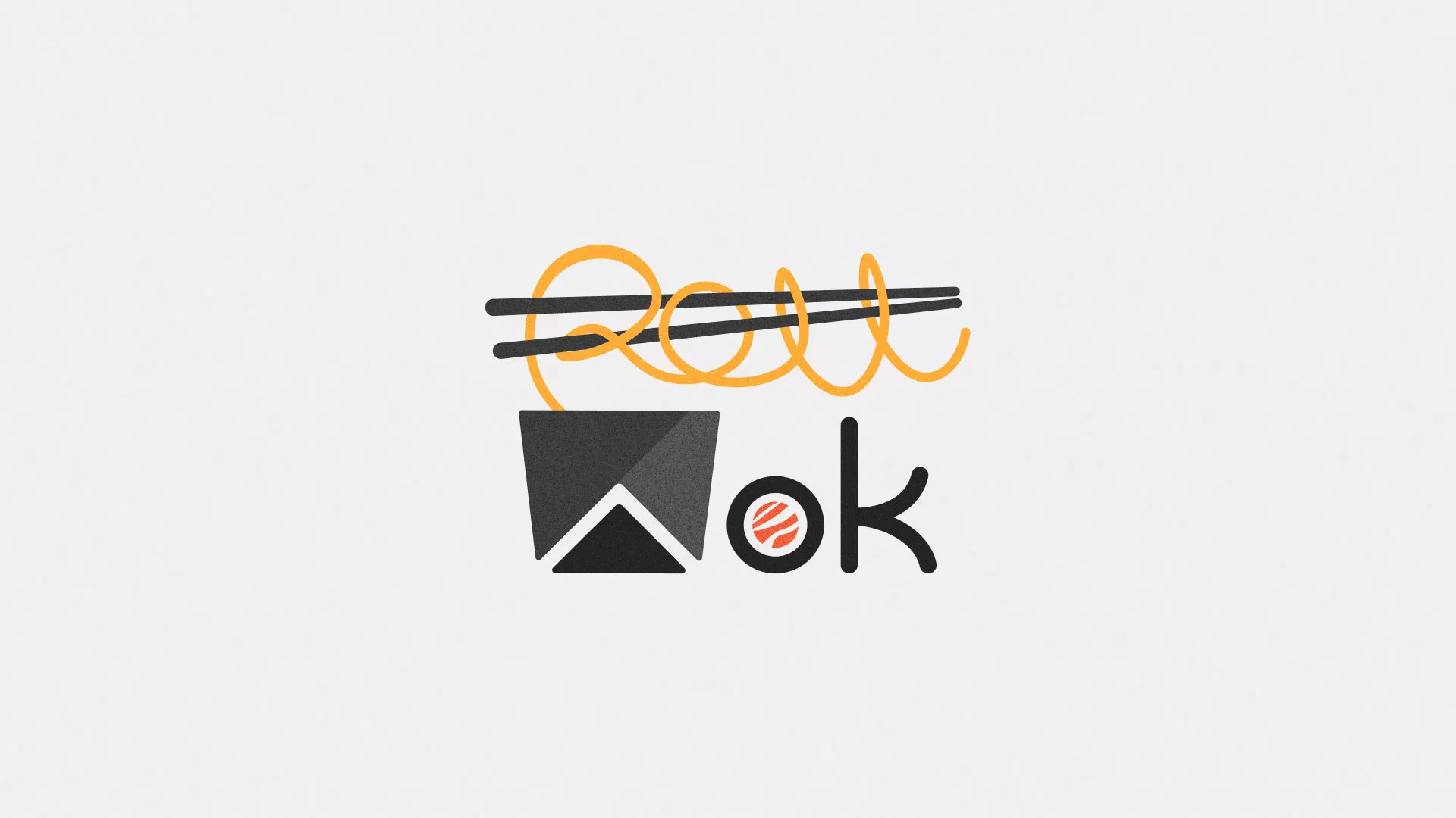 Разработка логотипа суши-бара «Roll Wok Club» в Калуге